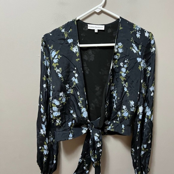 Karina Grimaldi Foral Alessa wrap top size XS - Picture 3 of 5